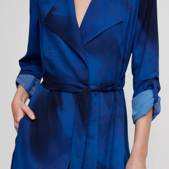 BABATON ARITZIA Quincy Jacket sz XS Floral Trench Fall Pockets Layers Tailored - Picture 15 of 15